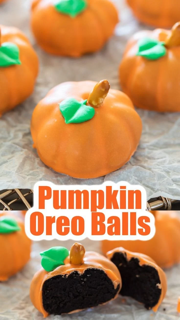 No-Bake Pumpkin Shaped Oreo Balls