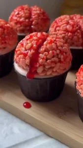 Savory Halloween muffins ready to be served at a spooky celebration
