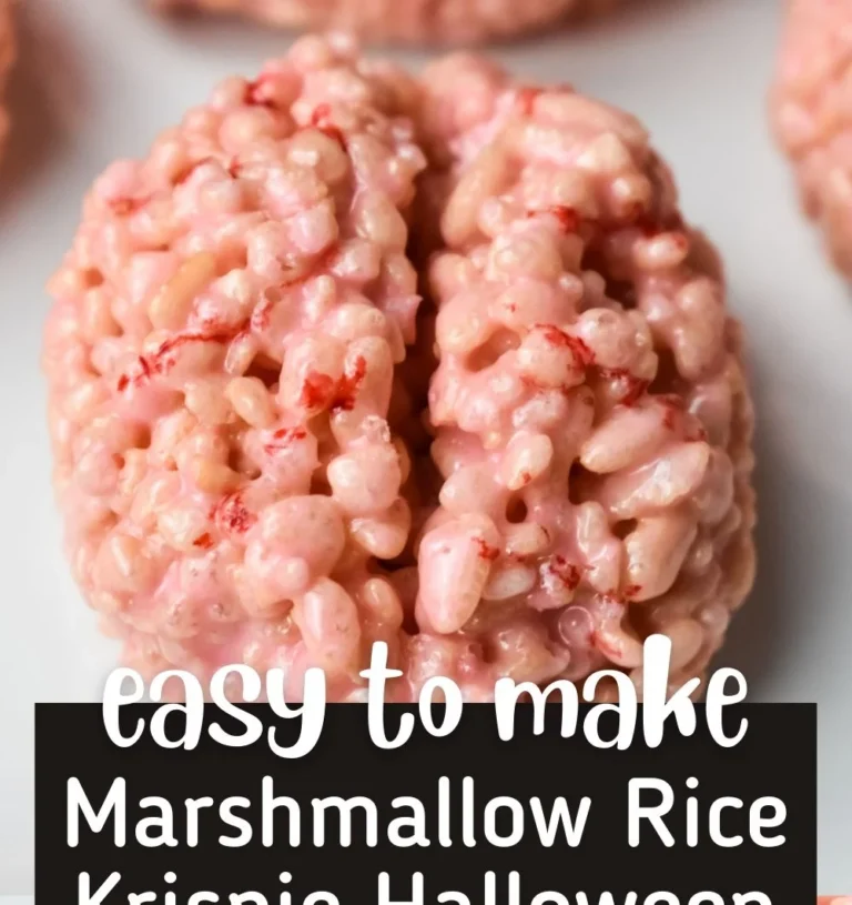 Halloween-themed Marshmallow Rice Krispies shaped like brains.